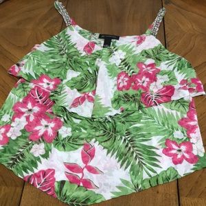 INC International Concepts Sequined Flower Top.